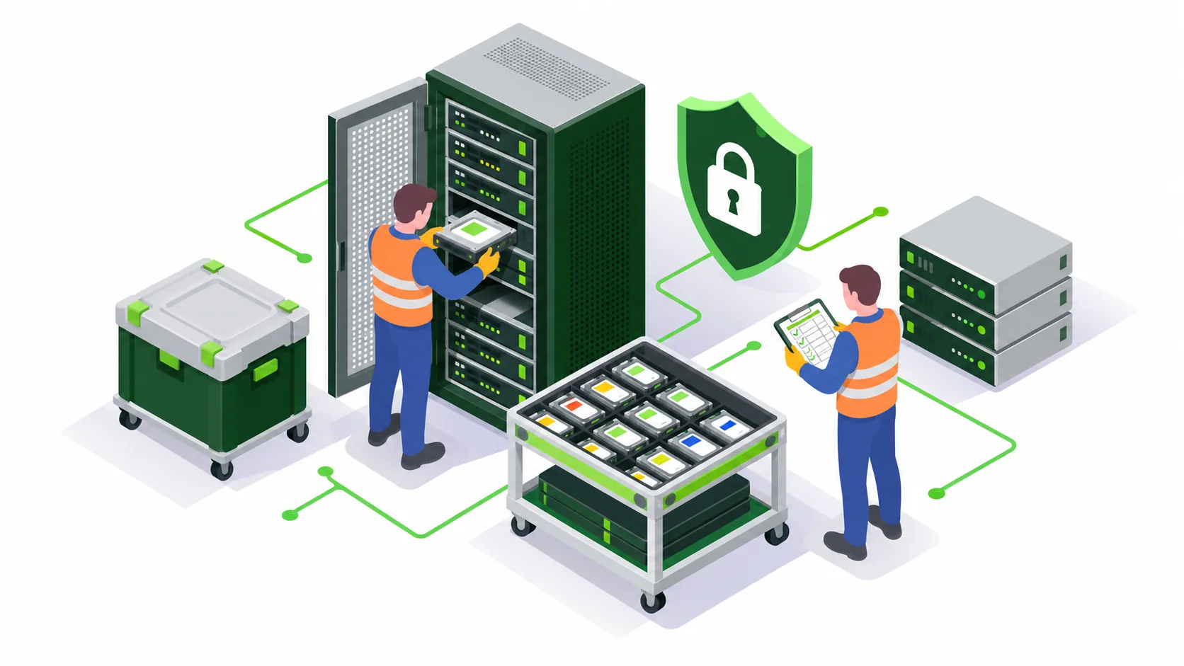 Server decommissioning checklist before recycling or disposal